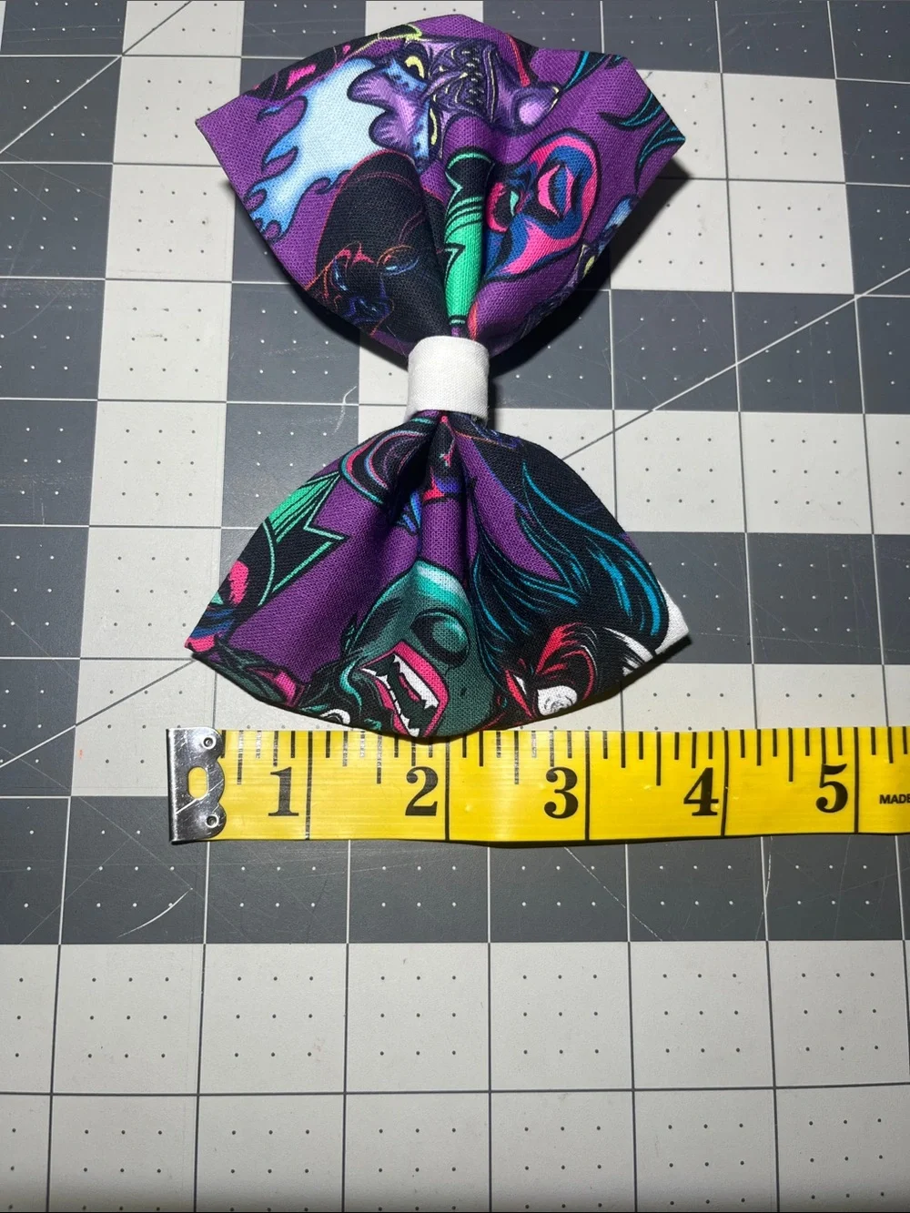 Villains purple hair bow